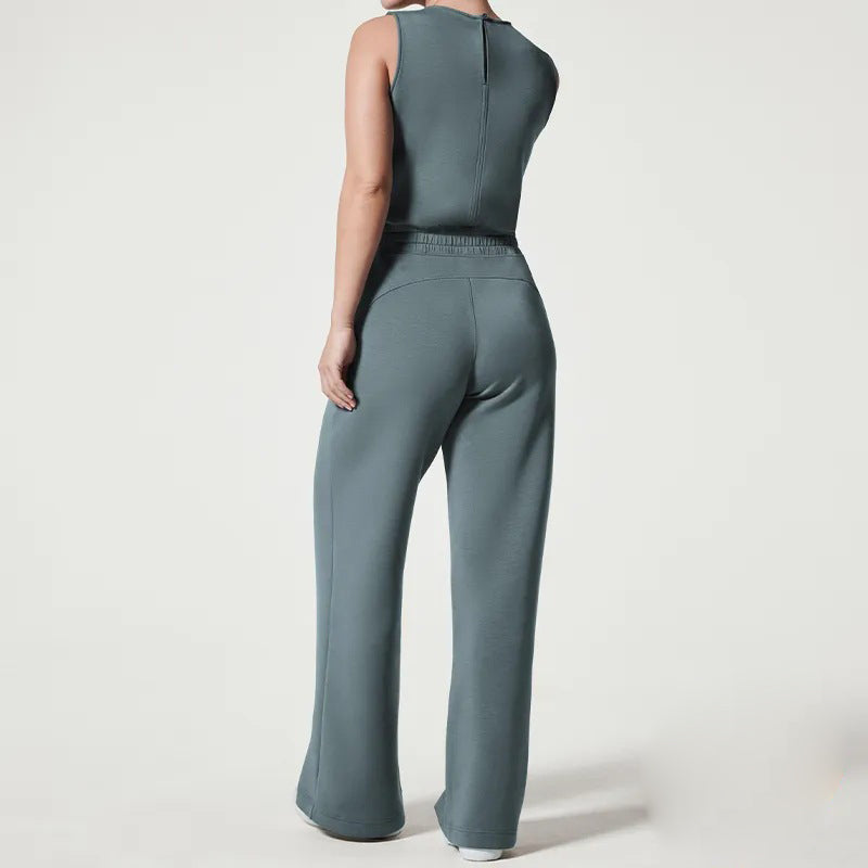 Sanna - Mouwloze effen jumpsuit