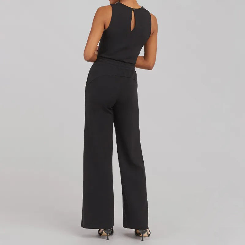 Sanna - Mouwloze effen jumpsuit